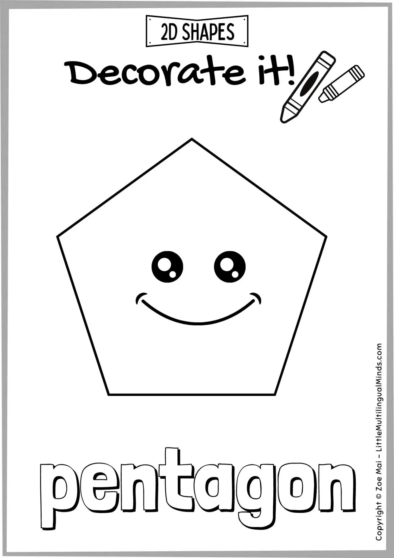 Pentagon Tracing Worksheet