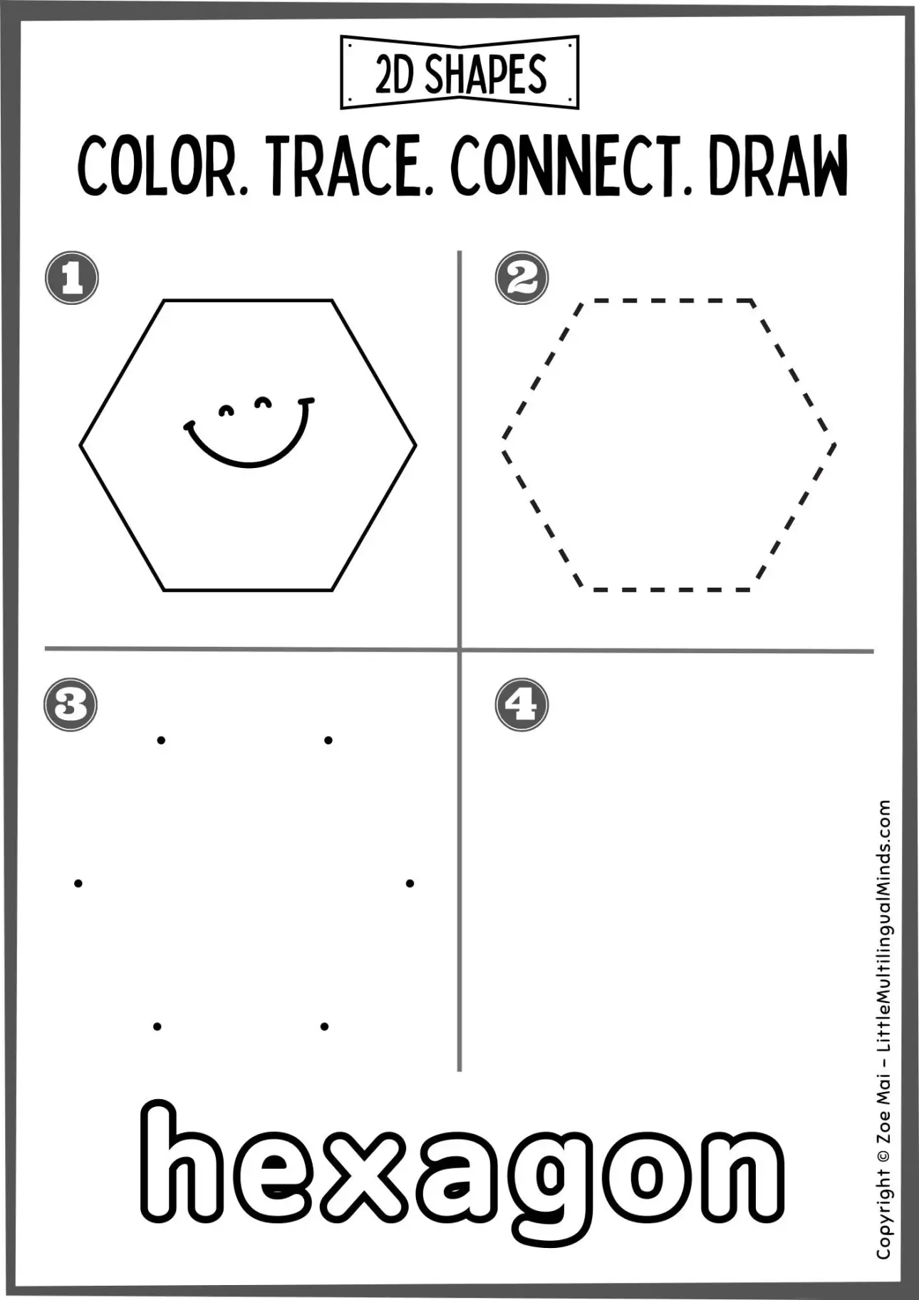 Free Shape Tracing Worksheets Preschool And Kindergarten