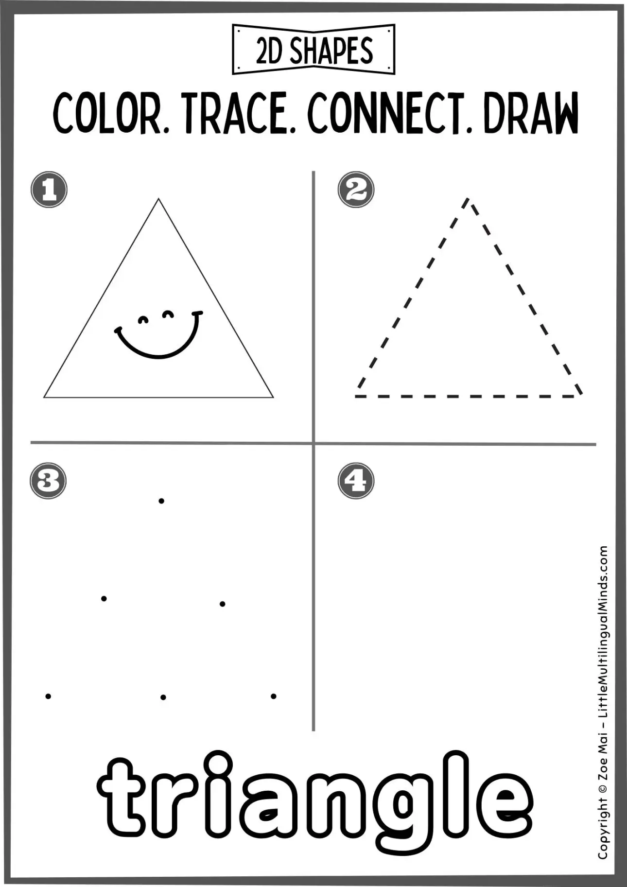 Free Shape Tracing Worksheets Preschool And Kindergarten