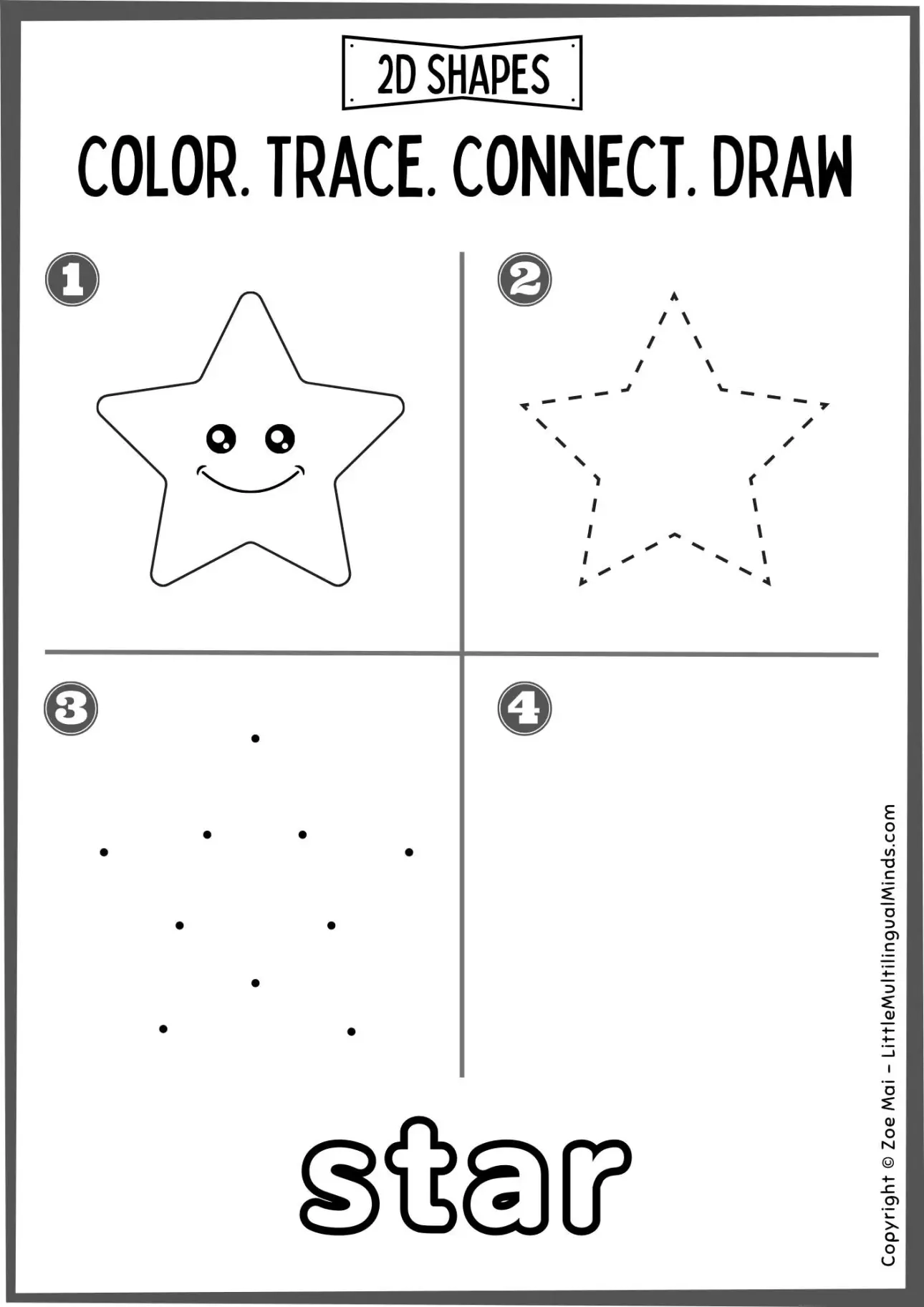 Free Shape Tracing Worksheets Preschool And Kindergarten