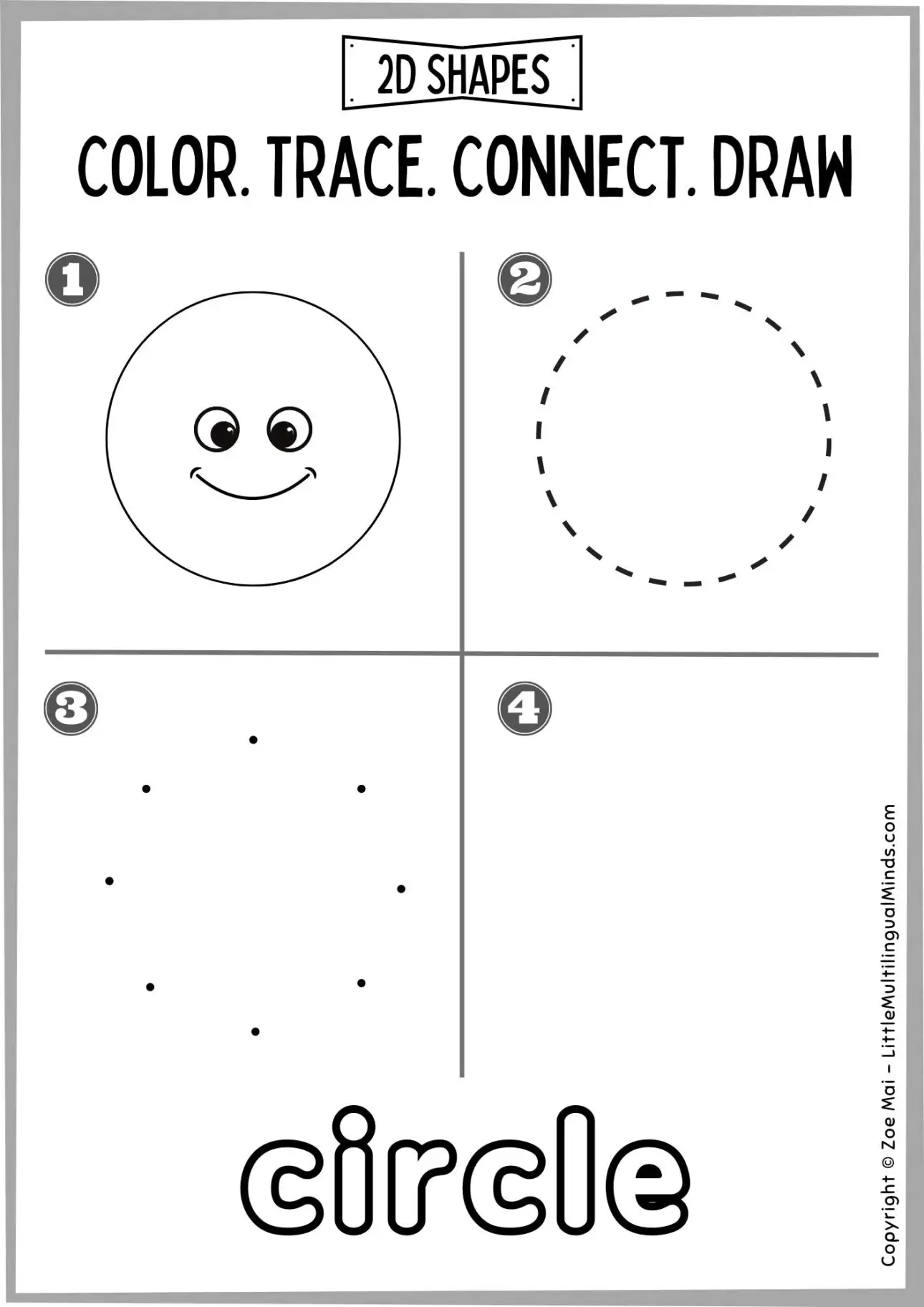 Free Shape Tracing Worksheets Preschool And Kindergarten