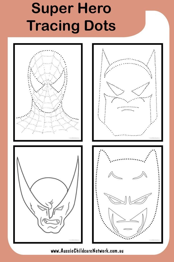 Free Superhero Tracing Dots