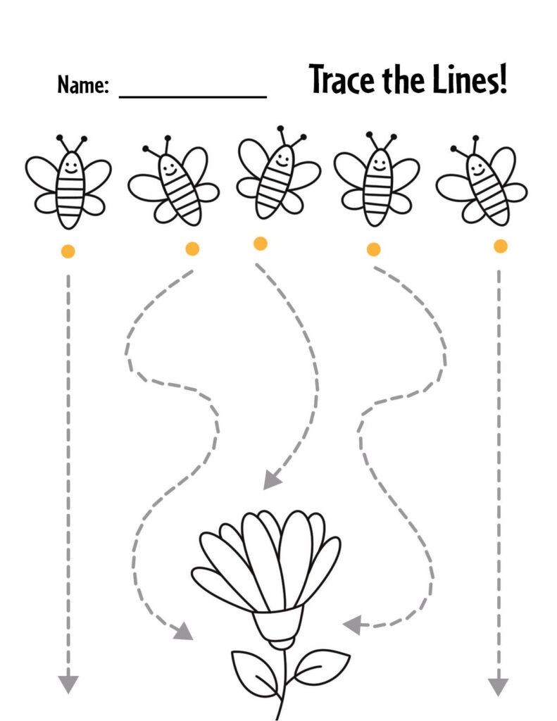 Tracing Lines Worksheets Preschool