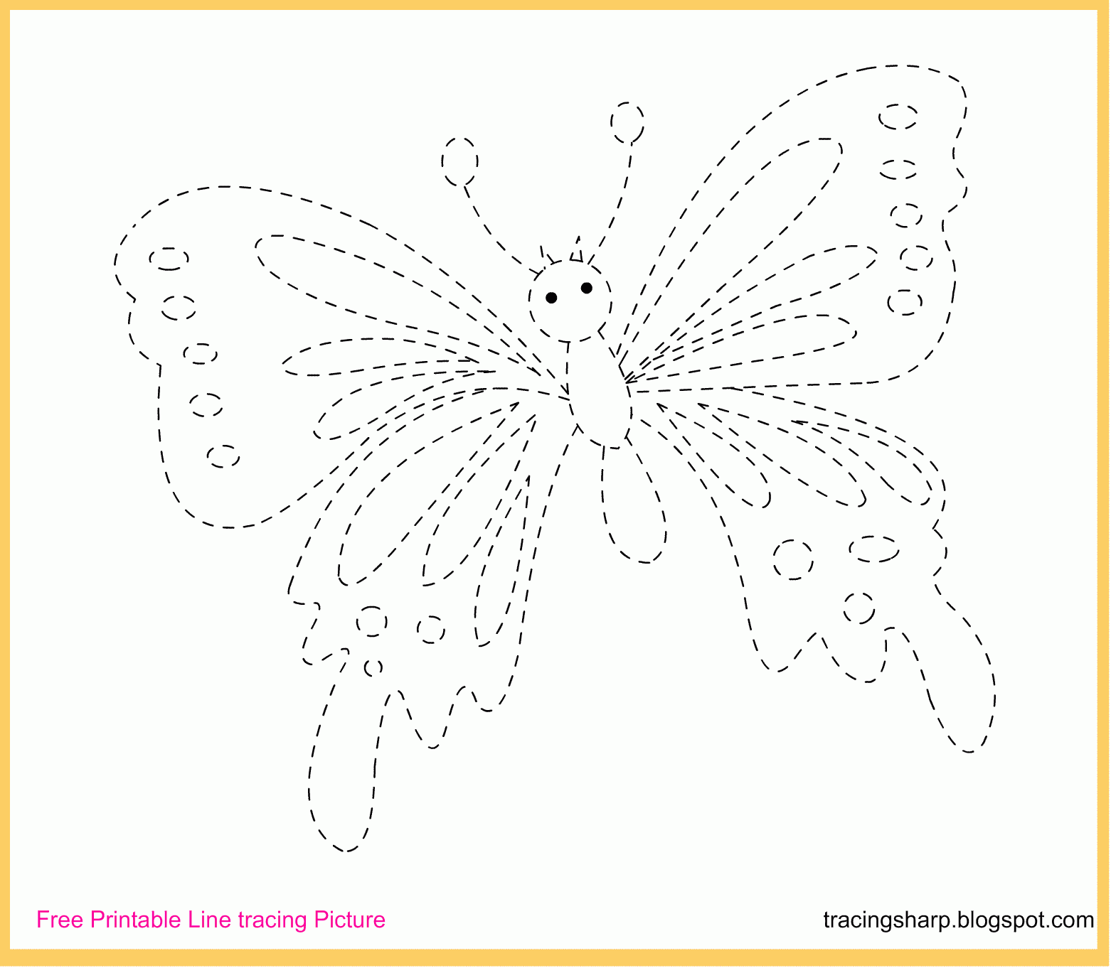 Butterfly Tracing Worksheet