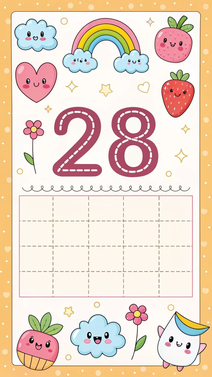 FREE Tracing Worksheet For Number 28 Fun Learning For Kids 