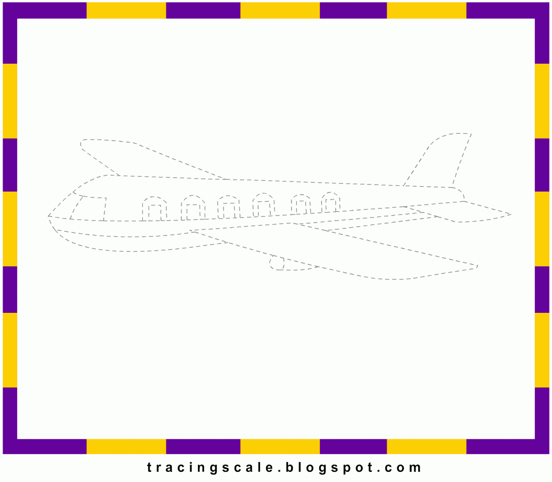 Airplane Tracing Worksheet