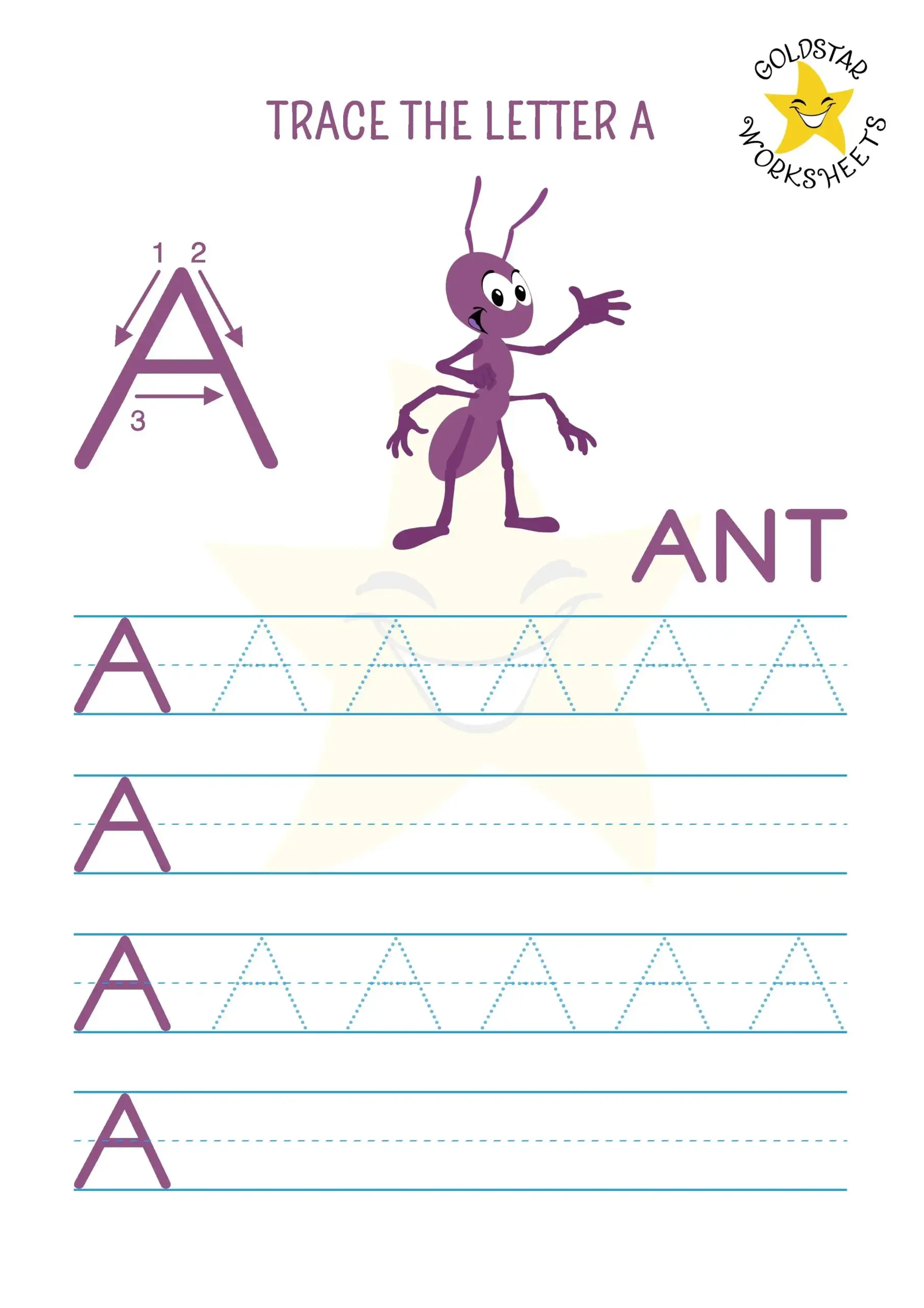 Free Uppercase Letter Tracing Worksheets Fun amp Educational A Z Pages