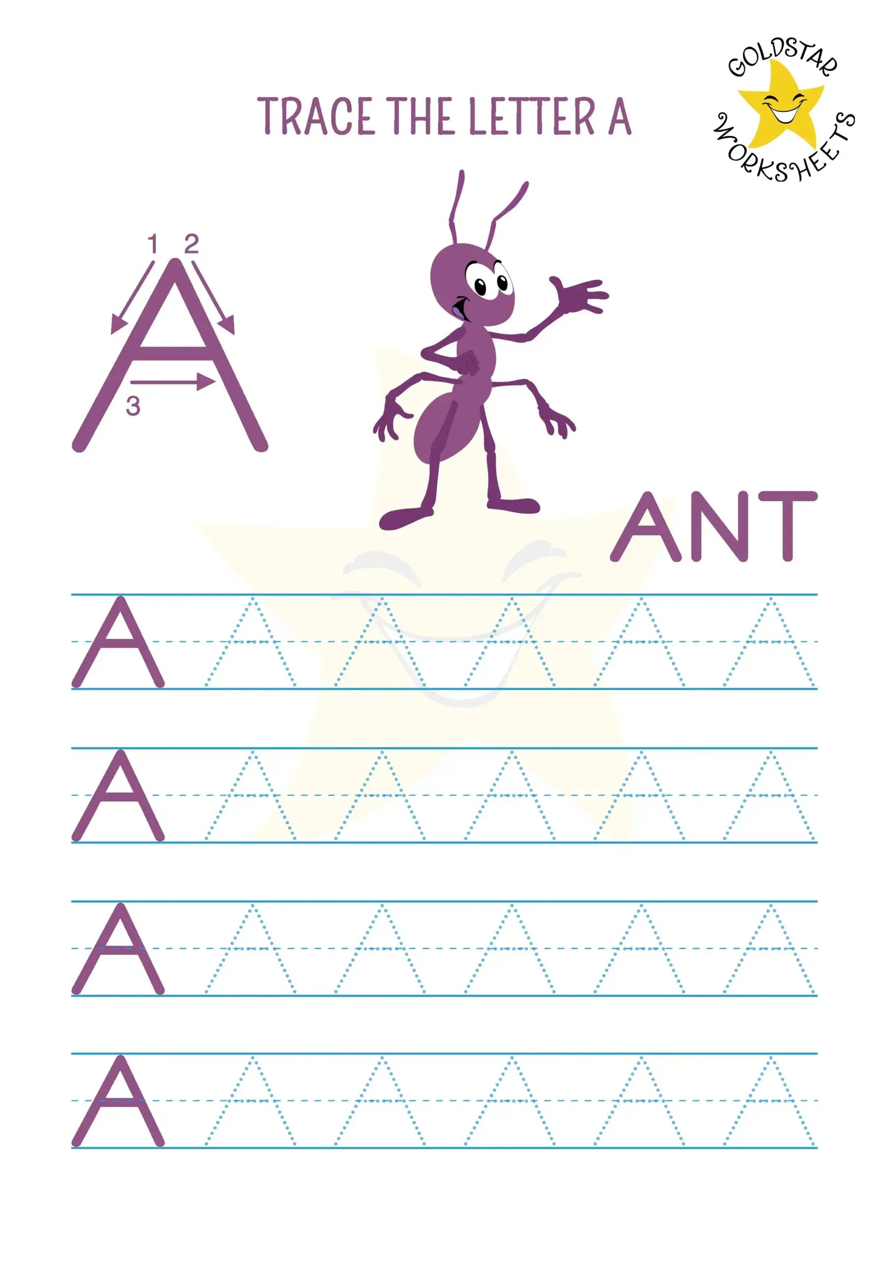 Free Uppercase Letter Tracing Worksheets Fun amp Educational A Z Pages