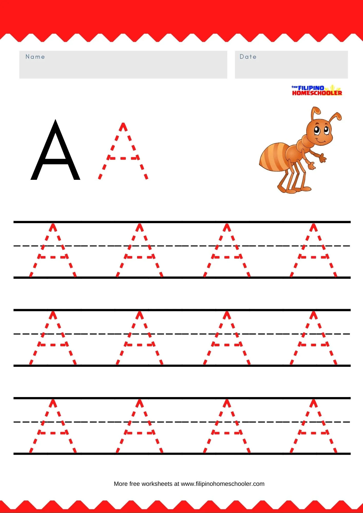 Tracing Vowels Worksheet For Preschool