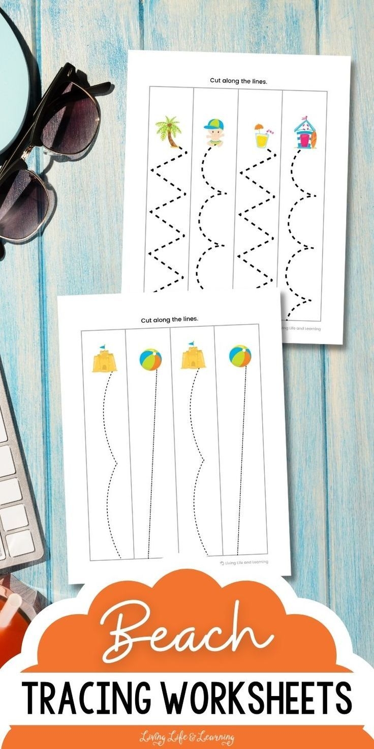 Beach Tracing Worksheets Beach Tracing Worksheets