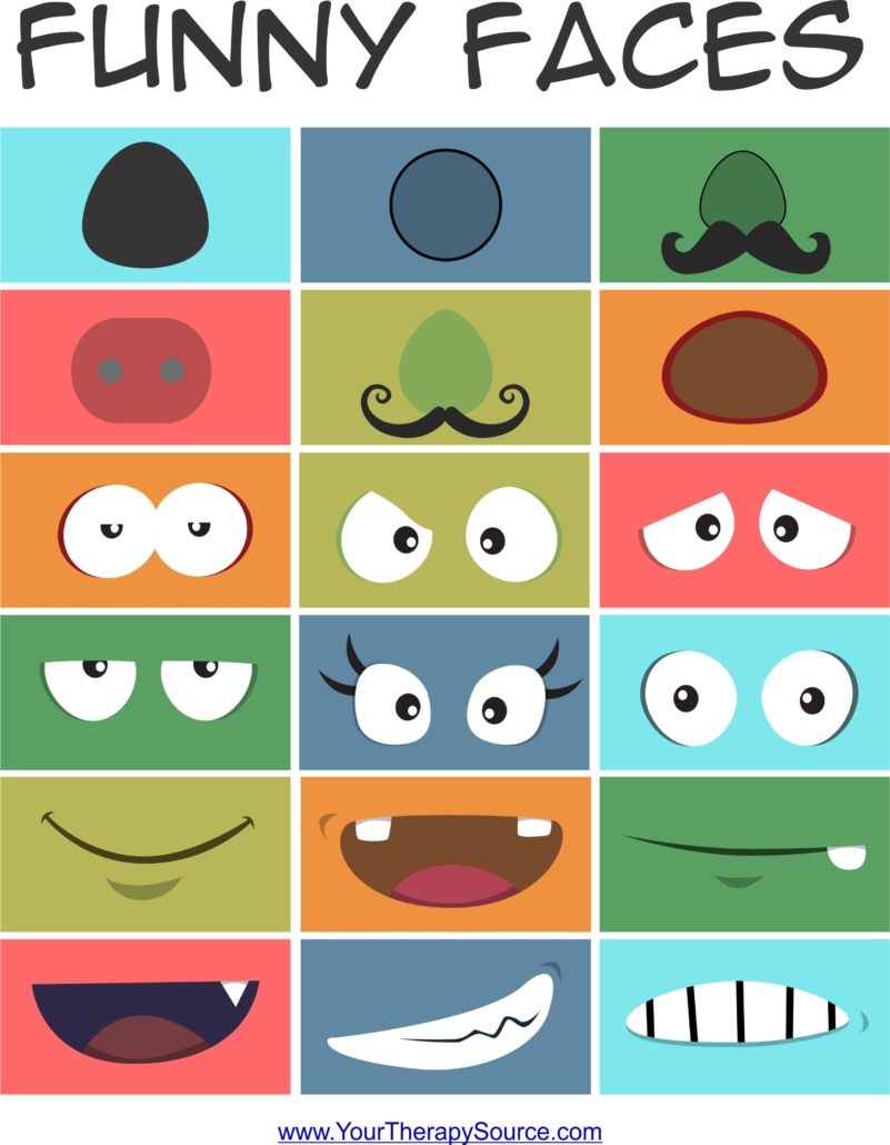 Funny Faces Freebie Your Therapy Source