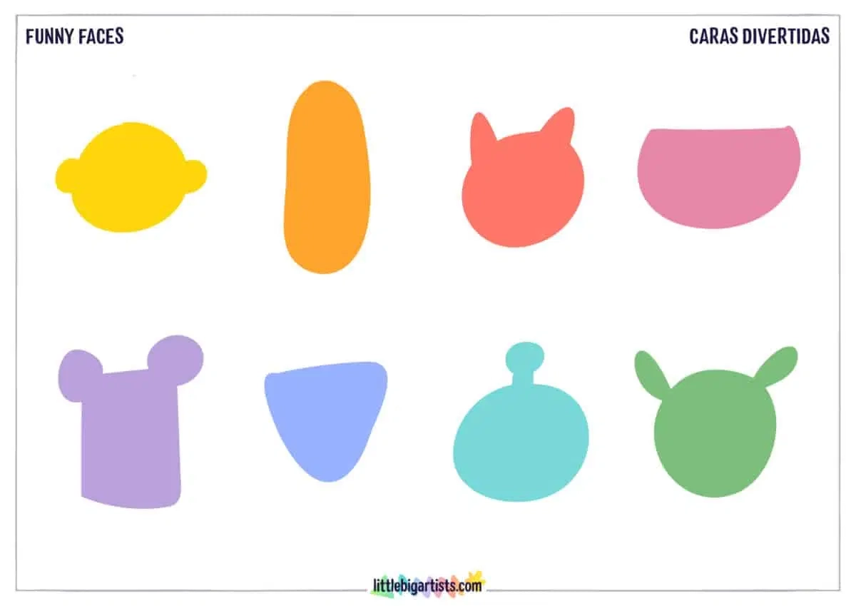 Funny Faces Printable Drawing Activity Little Big Artists
