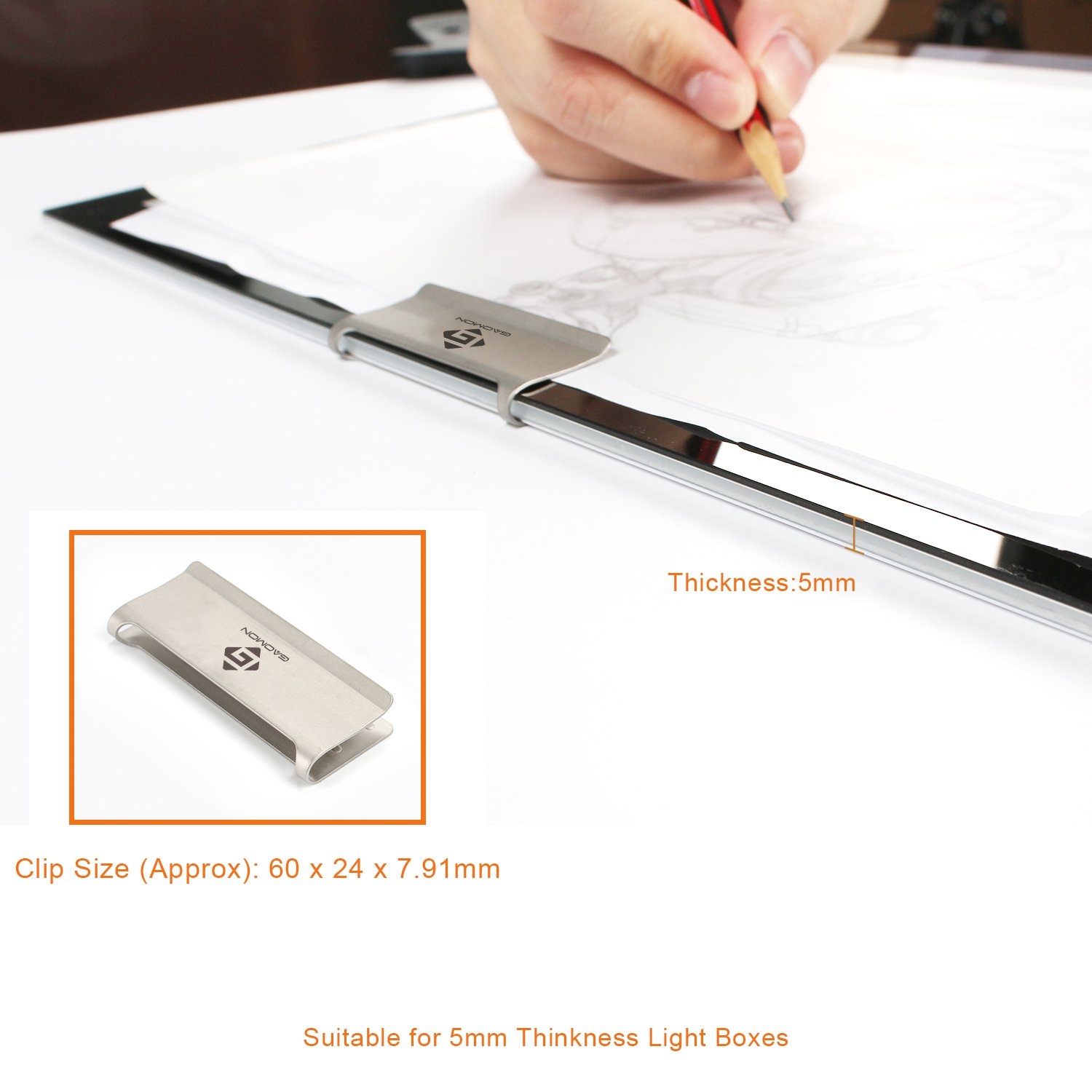 GAOMON Holding Tracing Paper Stainless Steel Clip For GB4 Light 