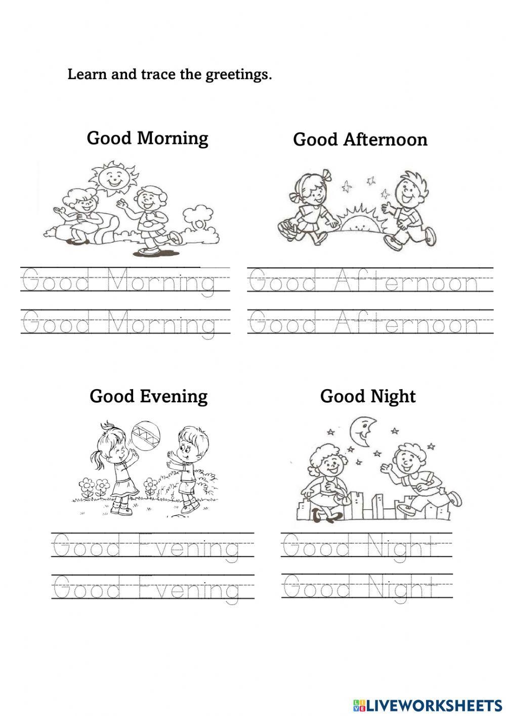 Geetings Tracing Free Interactive Worksheets 1440031