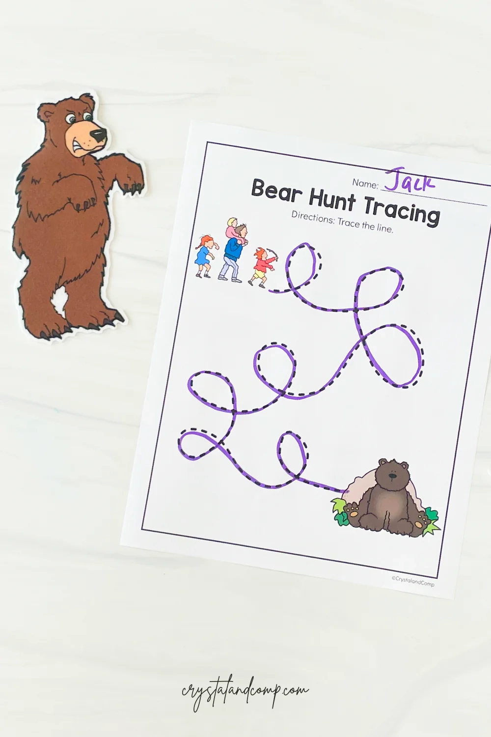Bear Tracing Worksheet