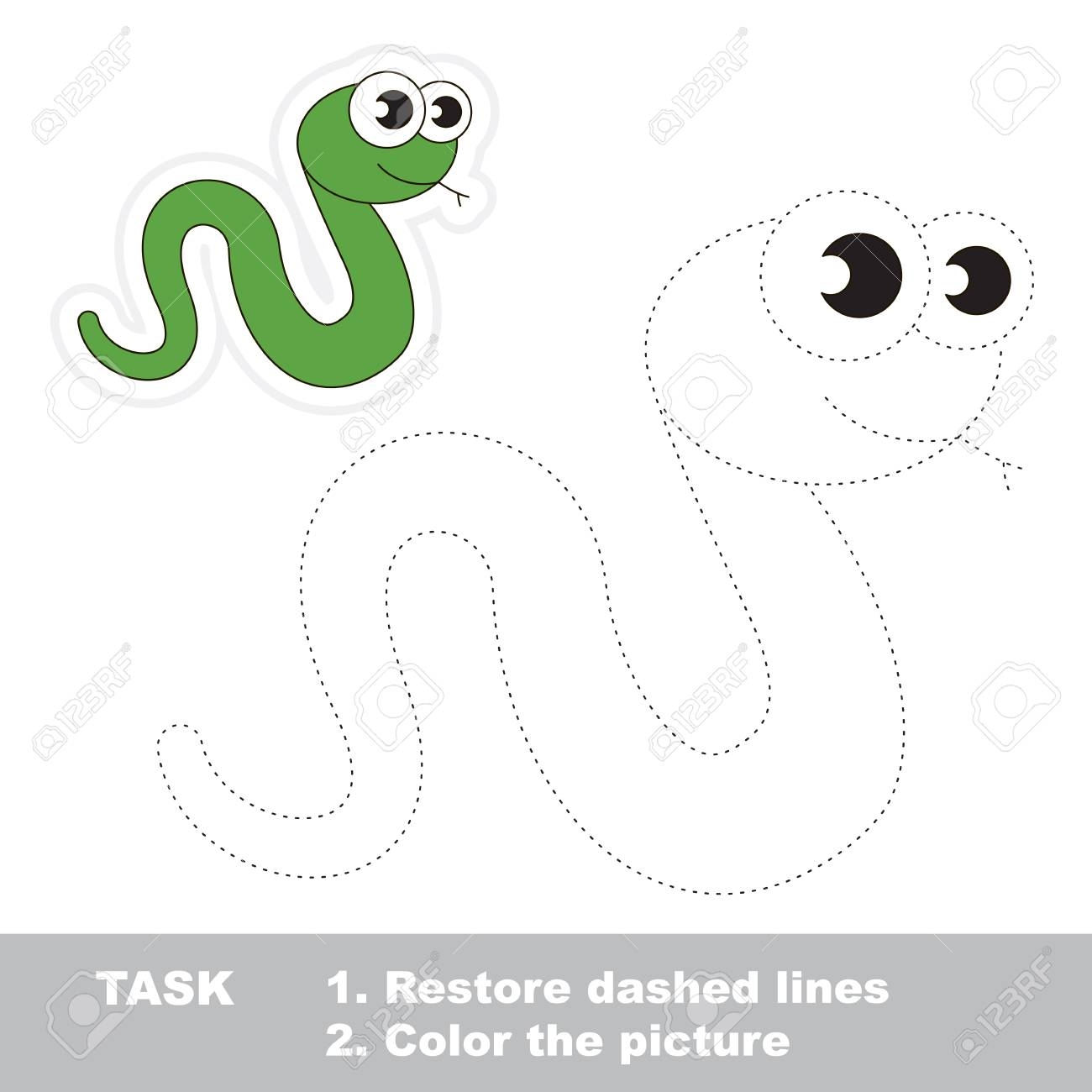 Snake Tracing Worksheet