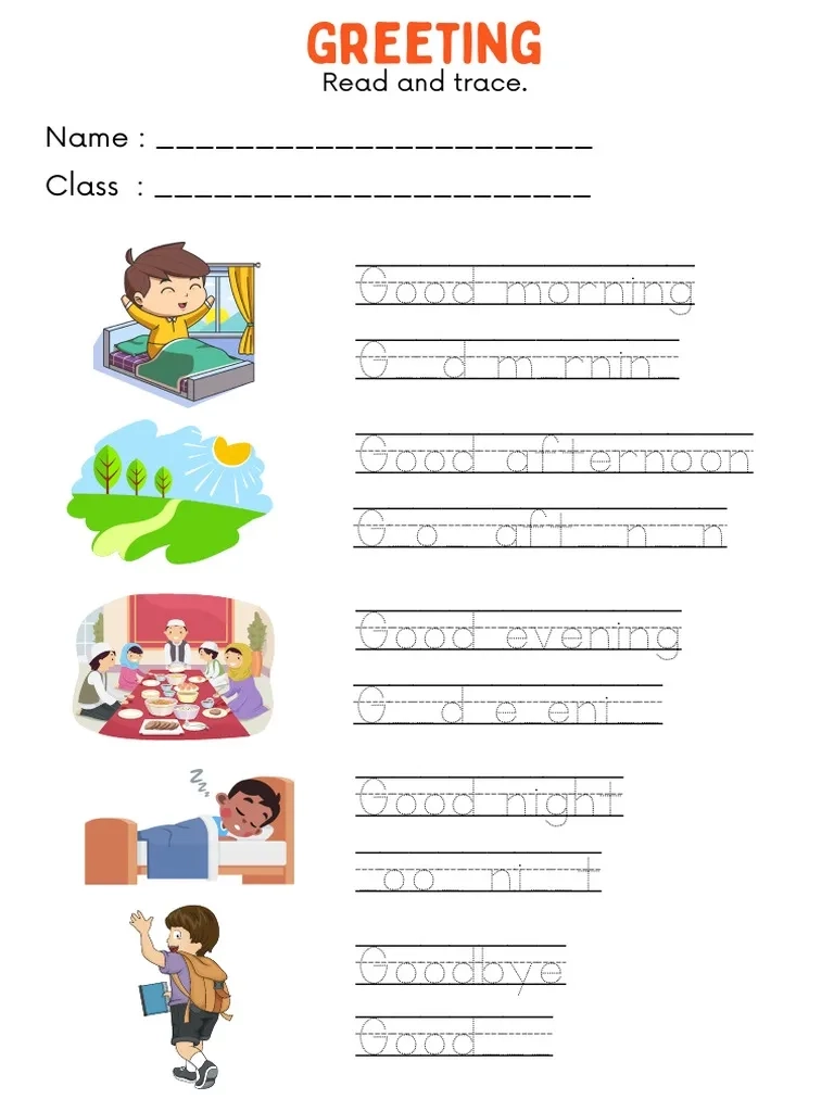 Greeting Tracing PDF