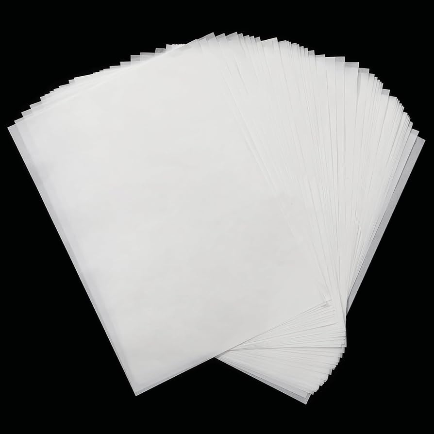 Greoer 50 Sheets White Carbon Transfer Paper Thick Quality 