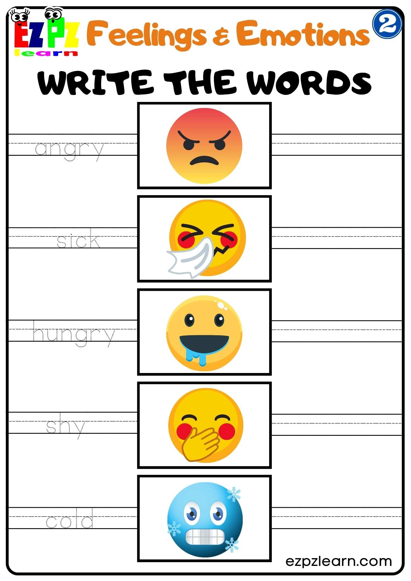 Feelings Tracing Worksheets Feelings Tracing Worksheets