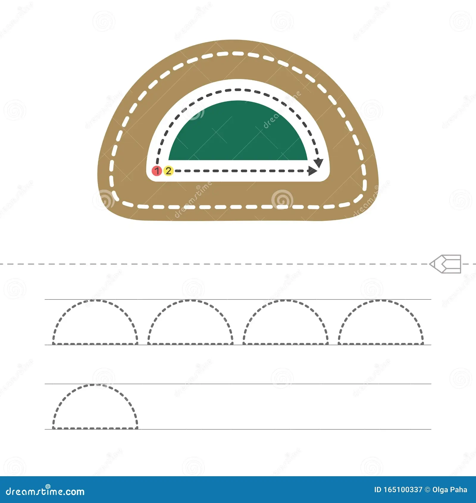 Half Circle Tracing Stock Illustrations 11 Half Circle Tracing 