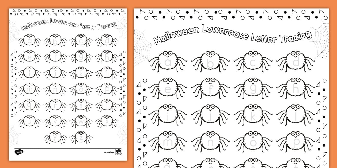Halloween Alphabet Tracing
