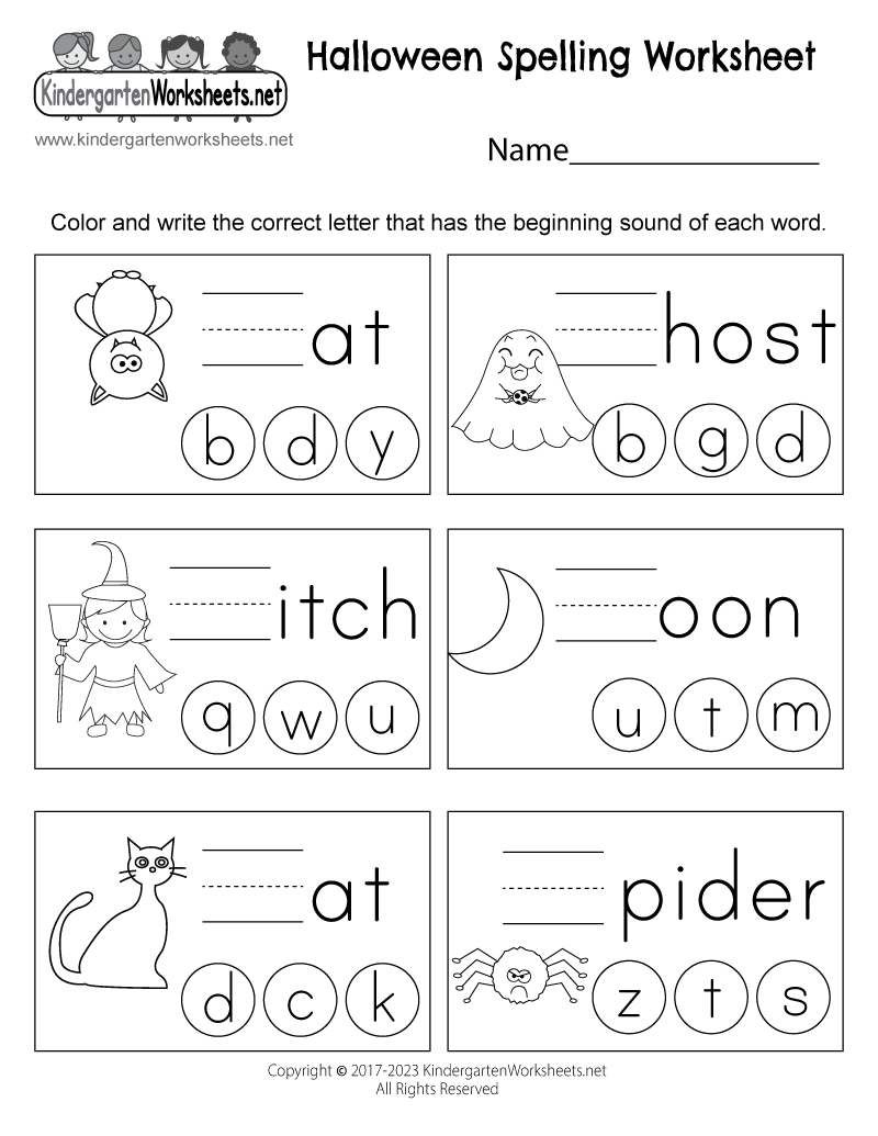 Halloween Spelling Worksheet Free Printable Digital amp PDF