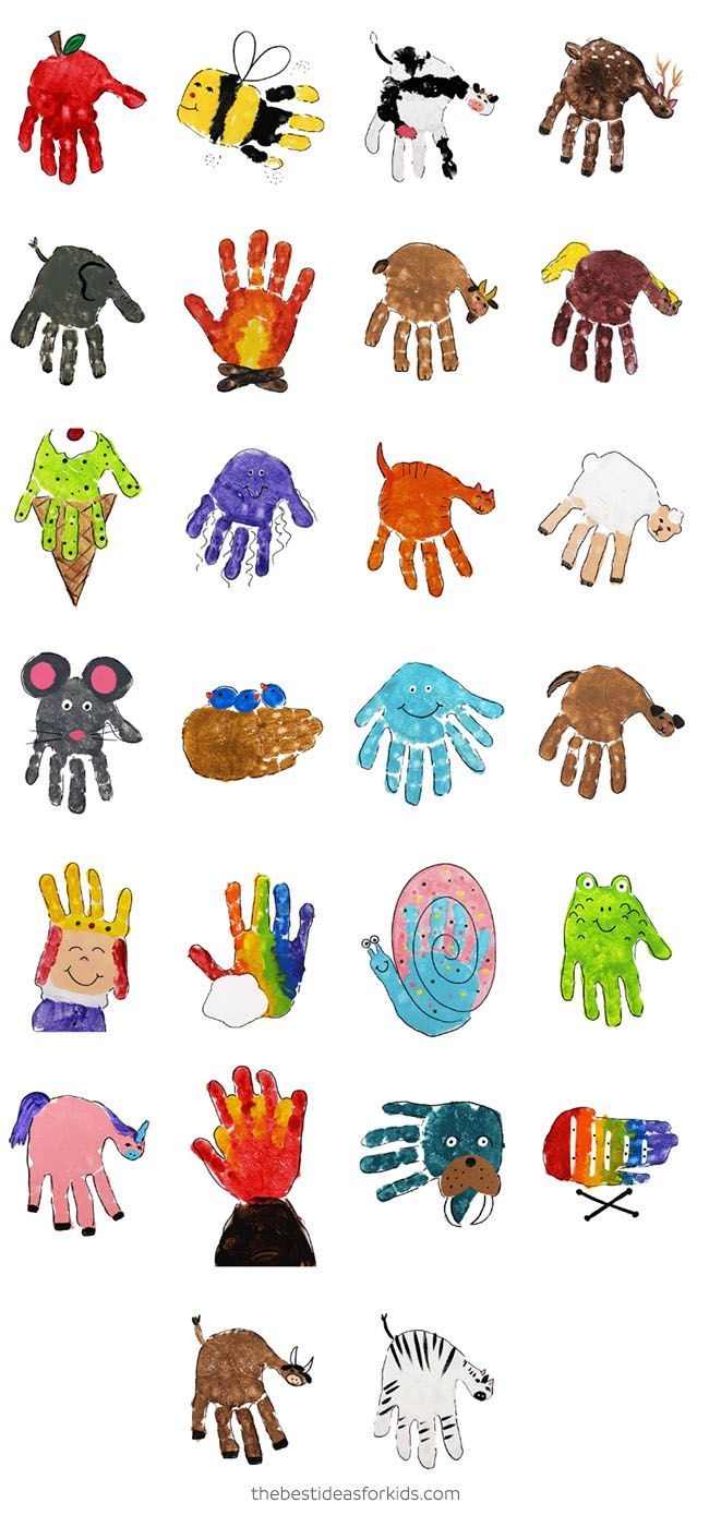 Handprint Alphabet Handprint Crafts Toddler Crafts Toddler Art 