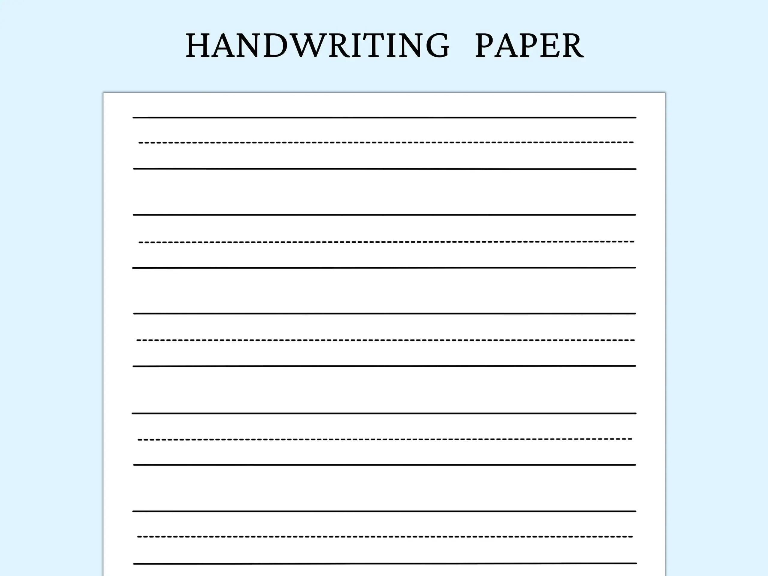 Handwriting Practice Paper Printable Kids Writing Sheet Handwriting Practice Paper Printable Kids Writing Sheet