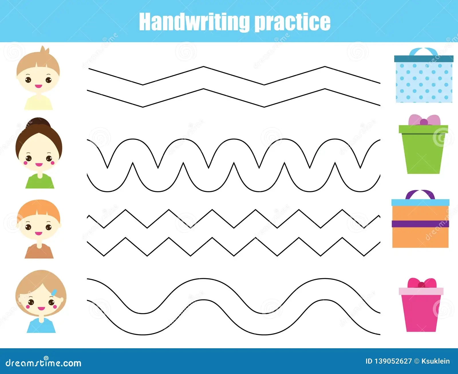 Handwriting Practice Sheet Educational Children Game Printable 