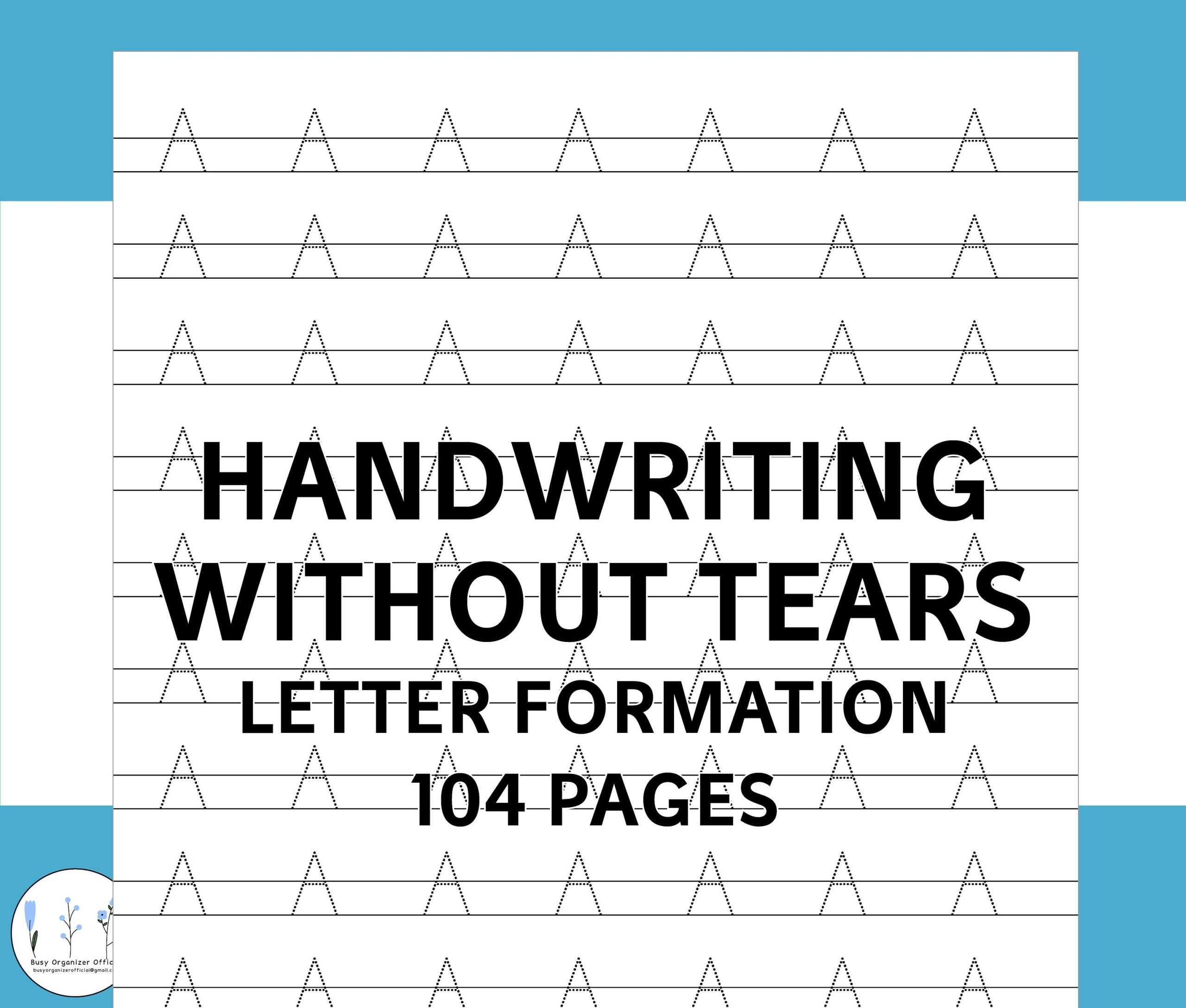 Handwriting Without Tears Letter Formation A Z Printable Tracing 