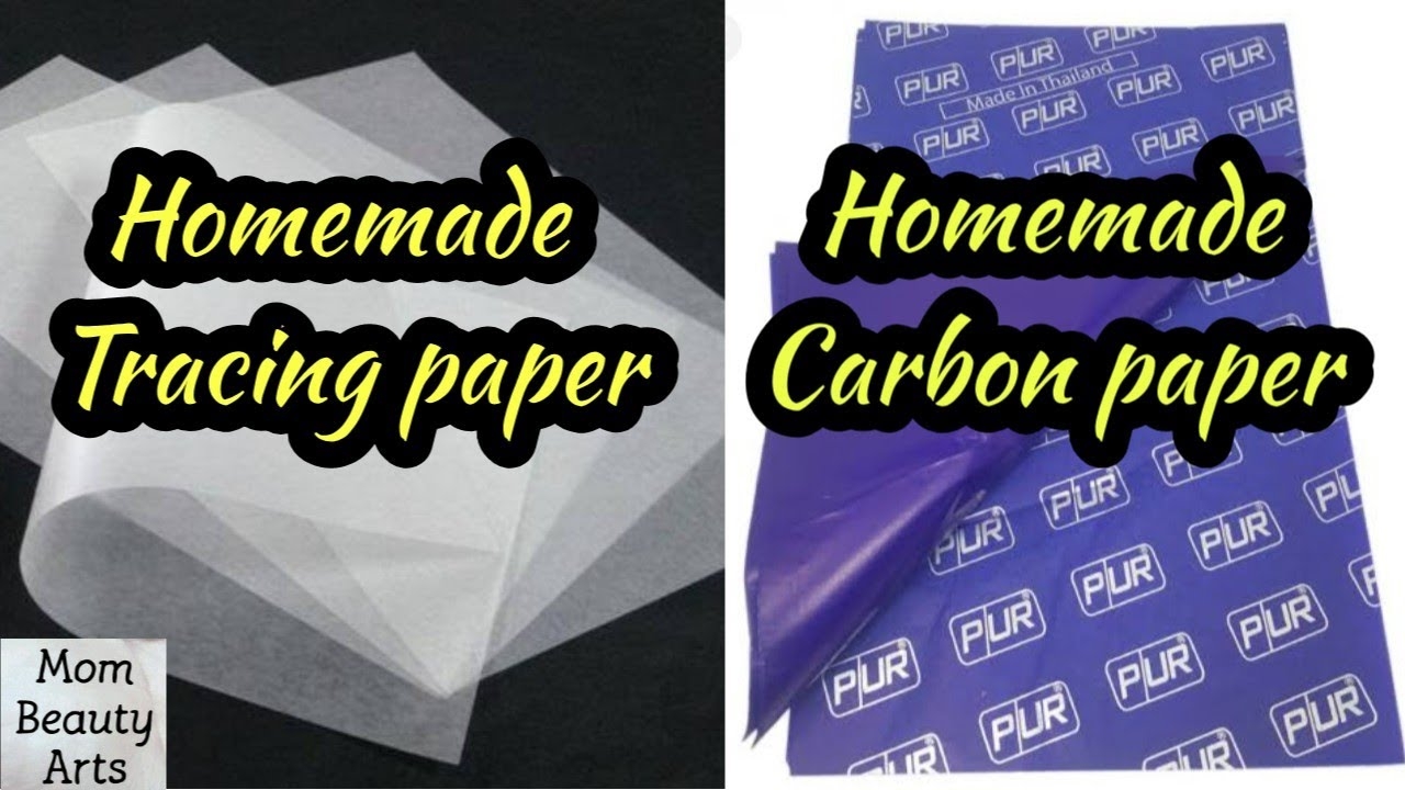 Homemade Carbon Paper Homemade Tracing Paper butter Paper Mom Beauty Arts MBA