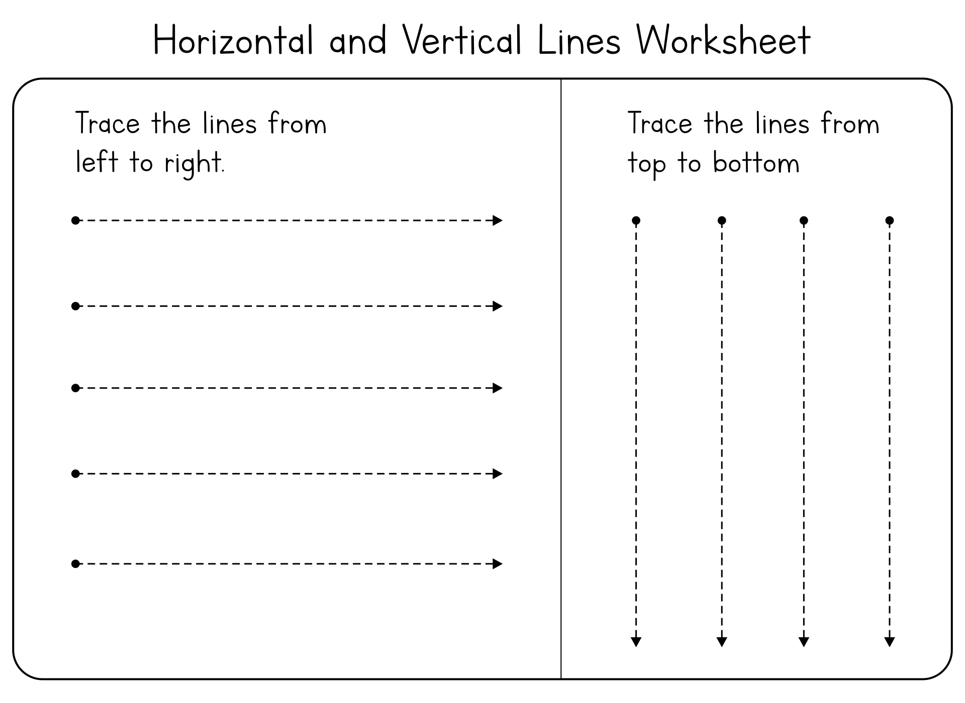 Horizontal And Vertical Lines Worksheet Wordworksheet 