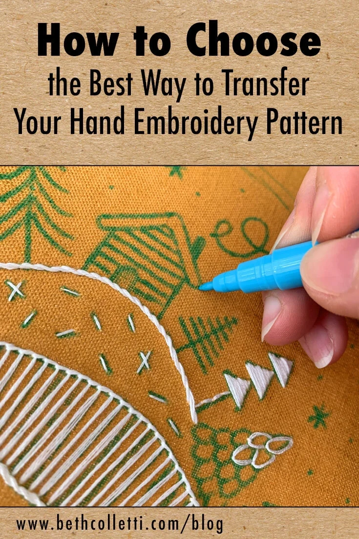 How To Choose The Best Way To Transfer Your Hand Embroidery 