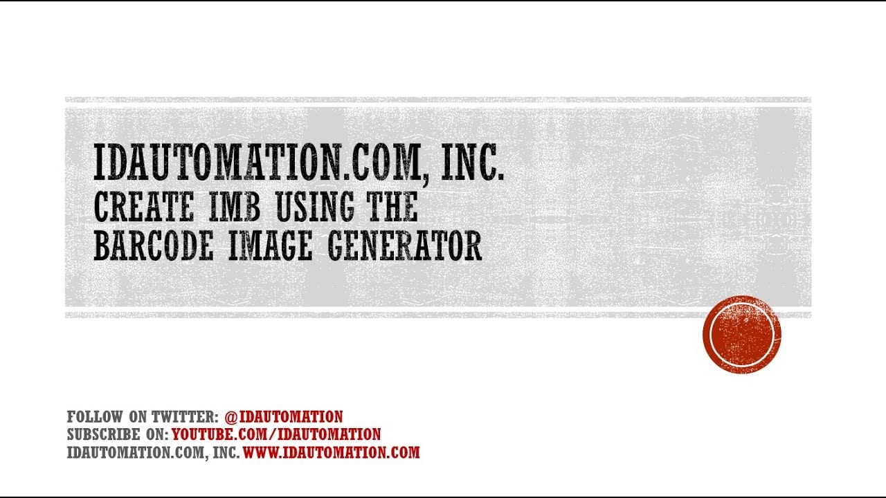 How To Create IMB Tracing Using The Image Generator