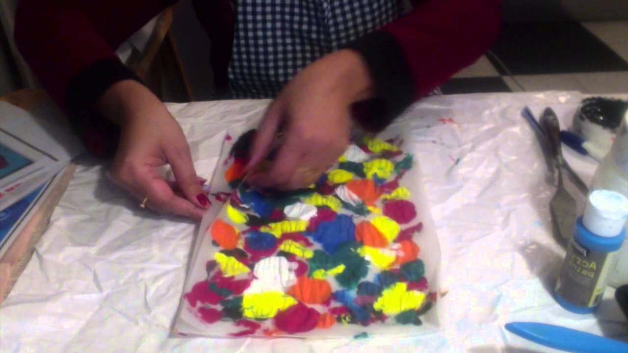 How To Make A Painting With Coloured Tracing Paper For BEGINNERS