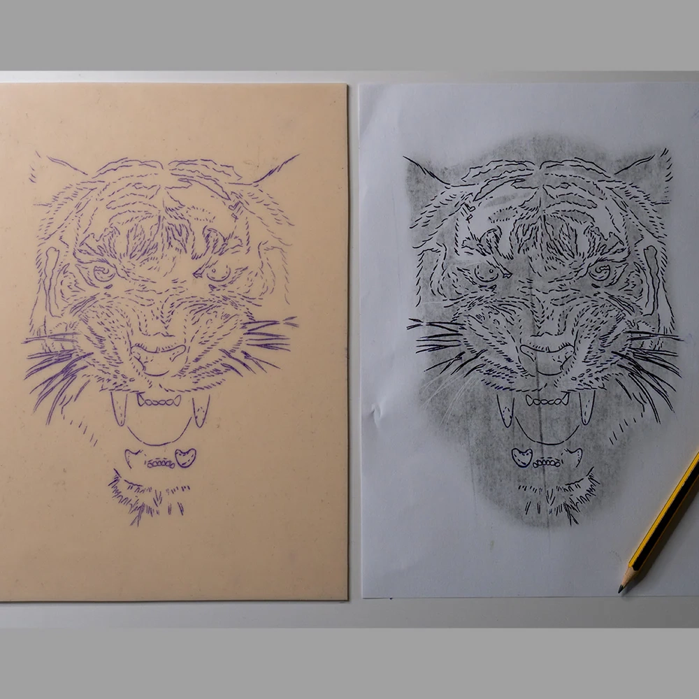 How To Make A Tattoo Stencil With Tracing Paper And Carbon Paper 