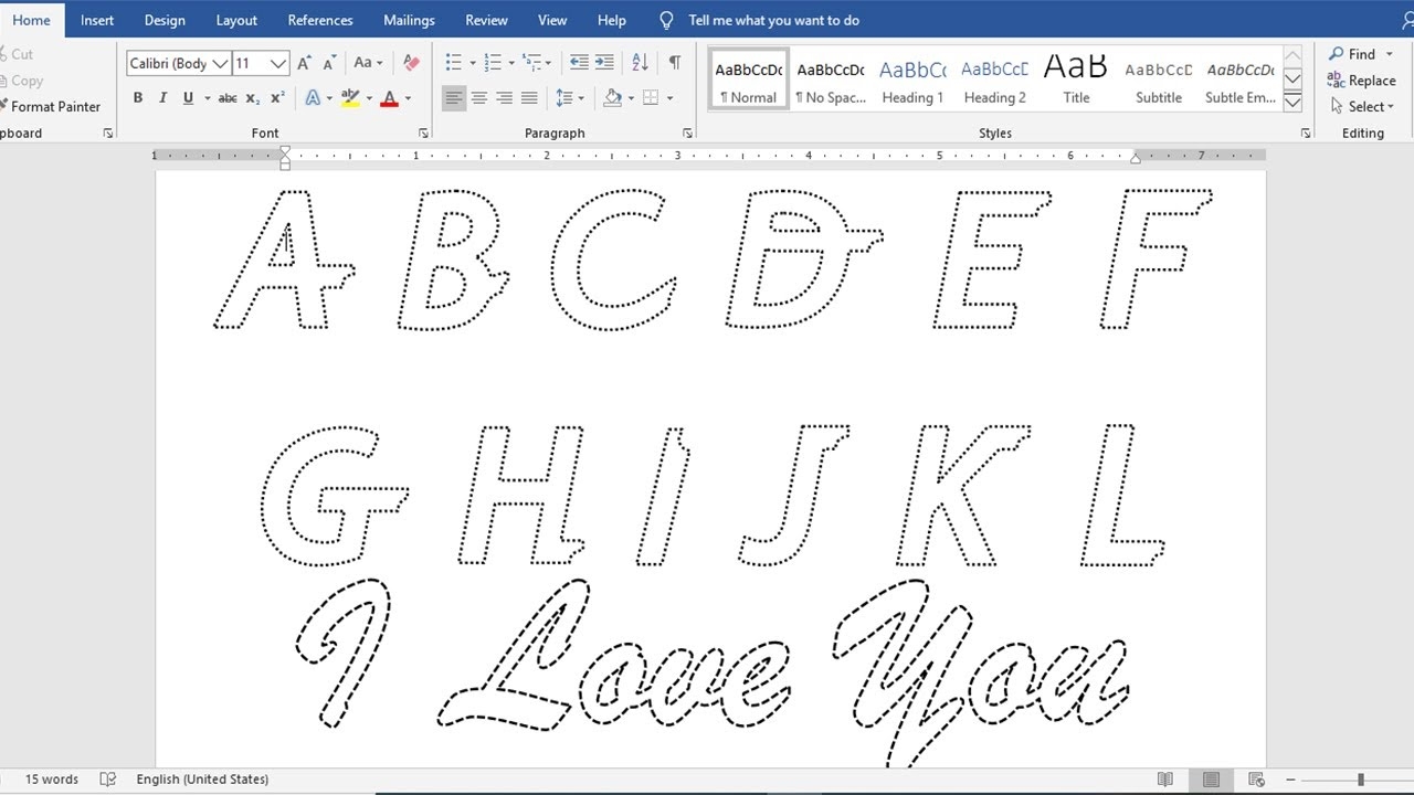 How To Make Dotted Typing Design In Microsoft Word