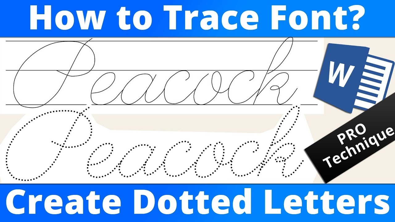 Dotted Line Tracing Font
