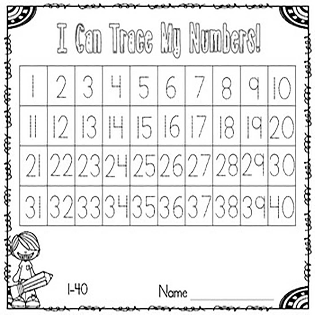 I Can Trace And Write Numbers To 5 10 20 30 40 50 amp 100 I Can Trace And Write Numbers To 5 10 20 30 40 50 amp 100