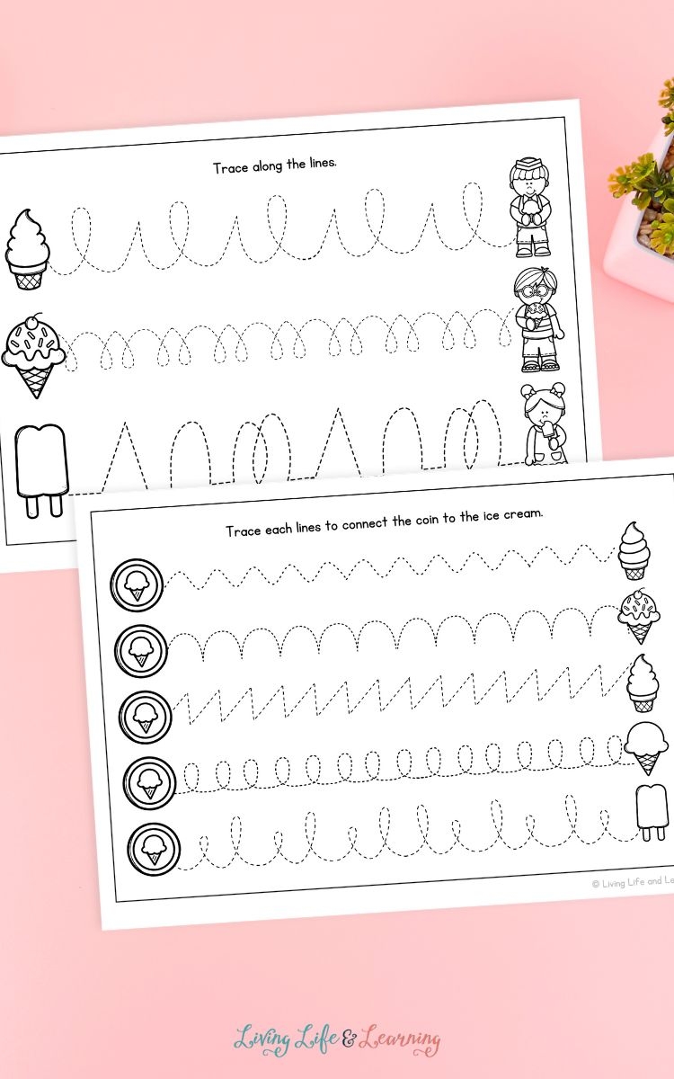 Ice Cream Tracing Worksheet