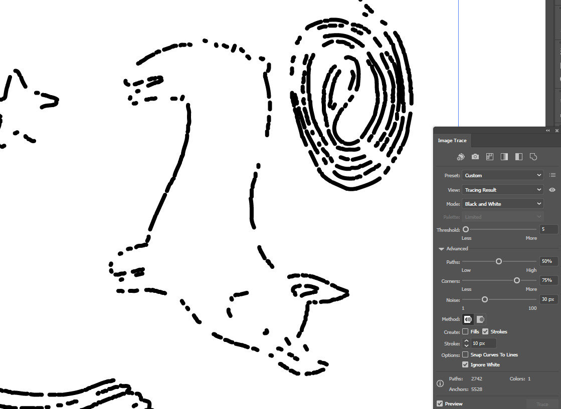 Image Trace From Line Art Scan Produces Double Lin Adobe 