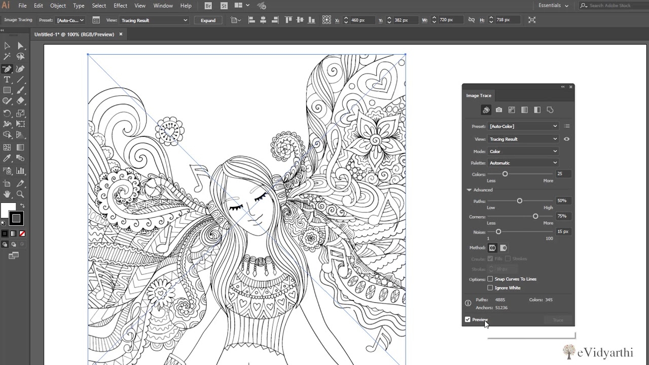 Image Trace In Adobe Illustrator Online Tutorial Chapter 13 Video 6