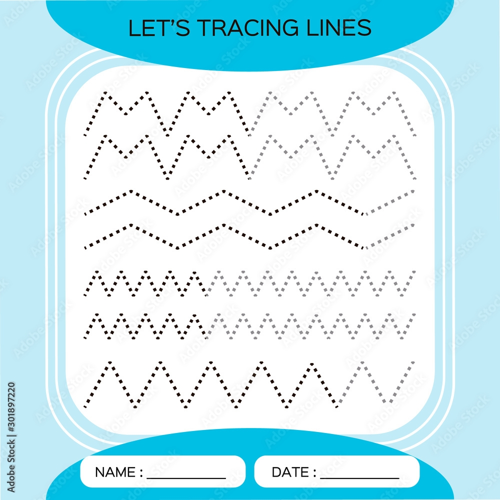 Fine Motor Skills Tracing Worksheets