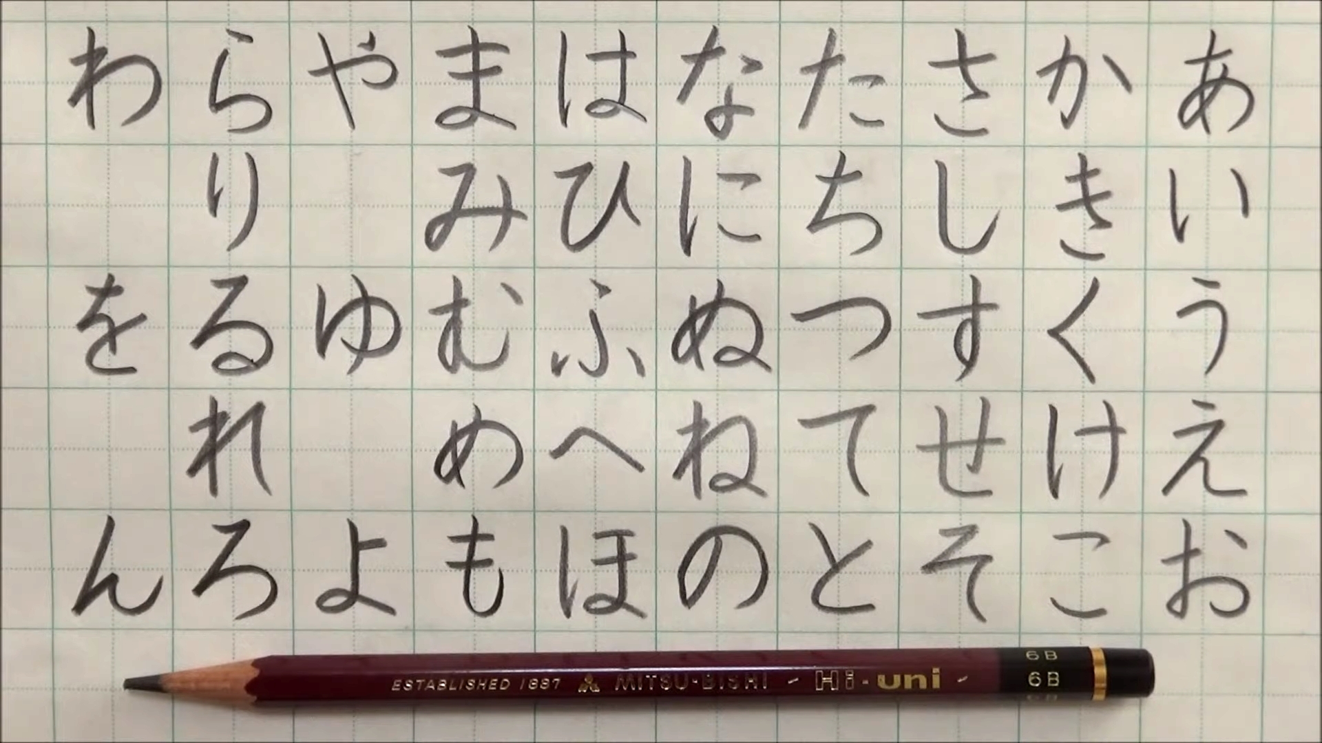Hiragana Alphabet Tracing
