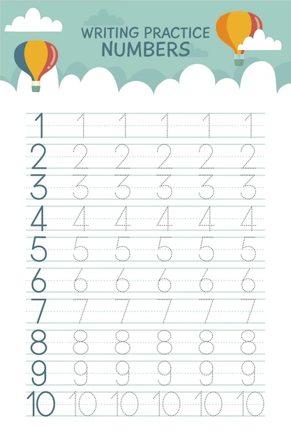 Number Tracing Drawing