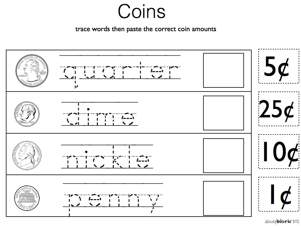 Kindergarten Counting Coins Practice MySchoolsMath 