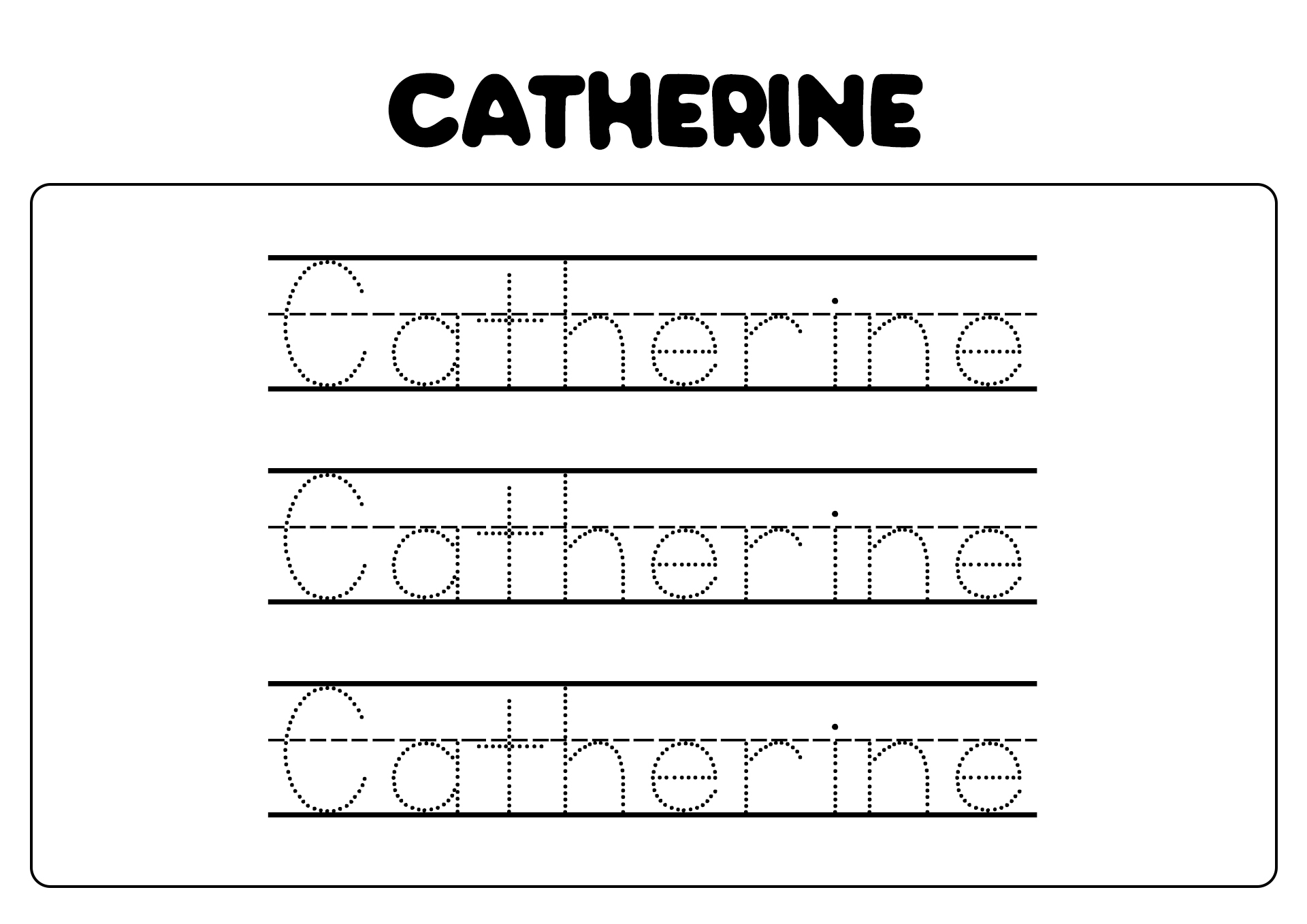 Free Tracing Name Worksheets