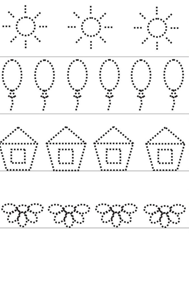Kindergarten Tracing Worksheets Dot To Dot Activity