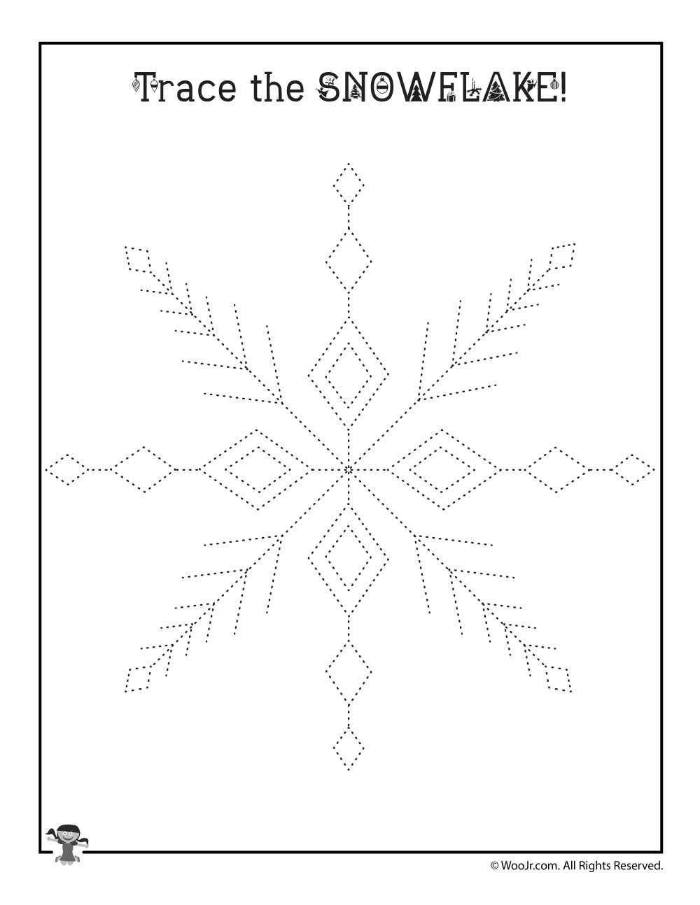 Kindergarten Winter Activity Sheets Trace Color And Cut Woo 