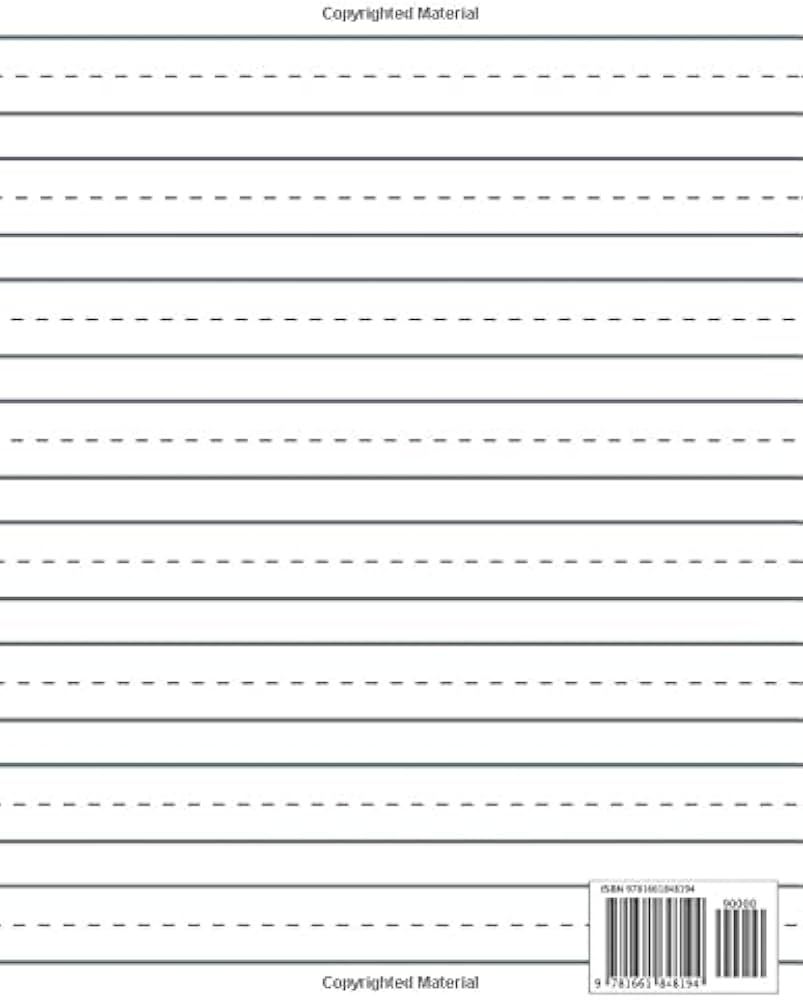 Kindergarten Writing Paper With Lines For ABC Kids Handwriting Practice For Kids With Dotted Lined More Than 100 Pages To Exercise Tracing Shapes 